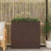 vidaXL - Verhoogde Plantenbak - Bruin - Poly rattan