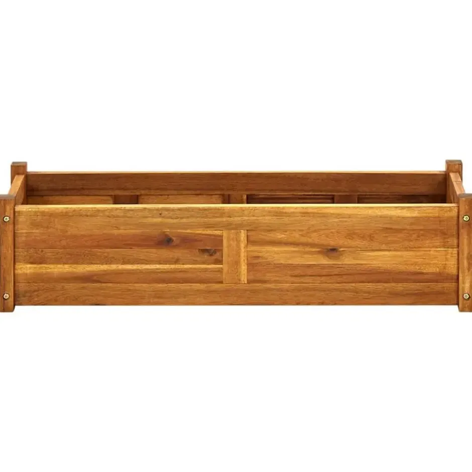 vidaXL - Verhoogde Plantenbak - Bruin - Hout - 100 x 30 x 25 cm