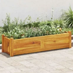 vidaXL - Verhoogde Plantenbak - Bruin - Hout - 100 x 30 x 25 cm