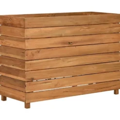 vidaXL - Verhoogde Plantenbak - Bruin - Teakhout - 100 x 40 x 72 cm
