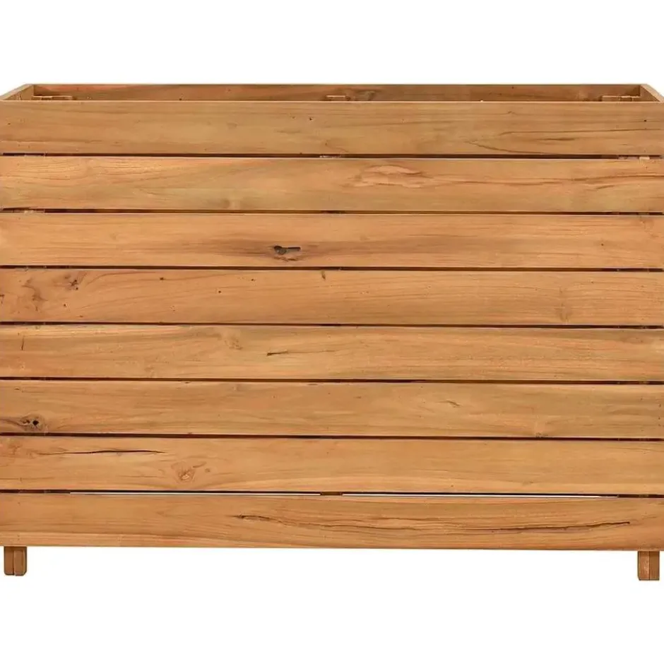 vidaXL - Verhoogde Plantenbak - Bruin - Teakhout - 100 x 40 x 72 cm
