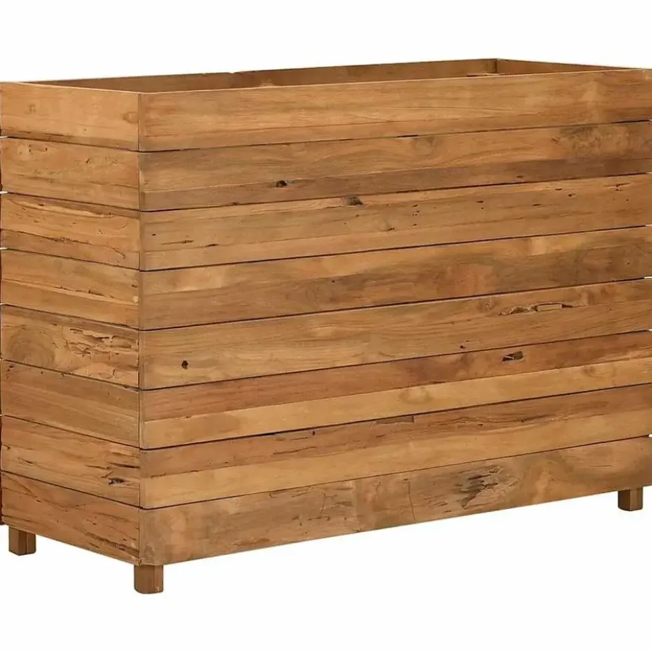 vidaXL - Verhoogde Plantenbak - Bruin - Teakhout - 100 x 40 x 72 cm