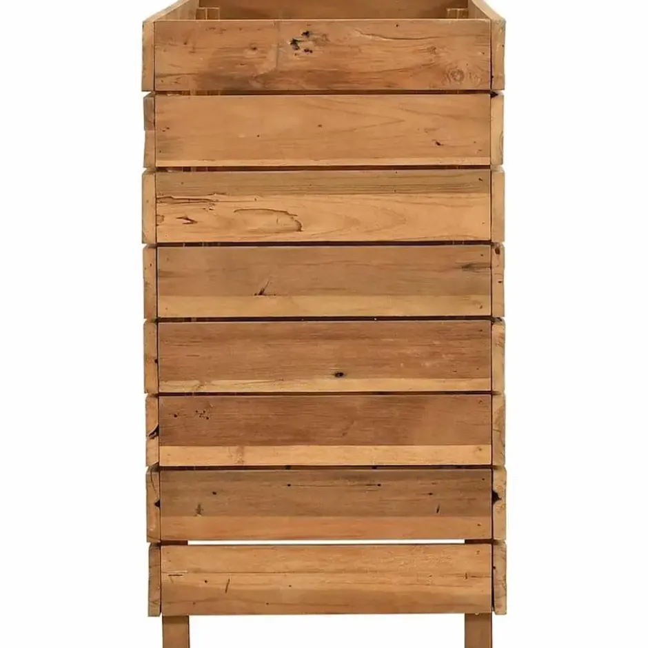 vidaXL - Verhoogde Plantenbak - Bruin - Teakhout - 100 x 40 x 72 cm