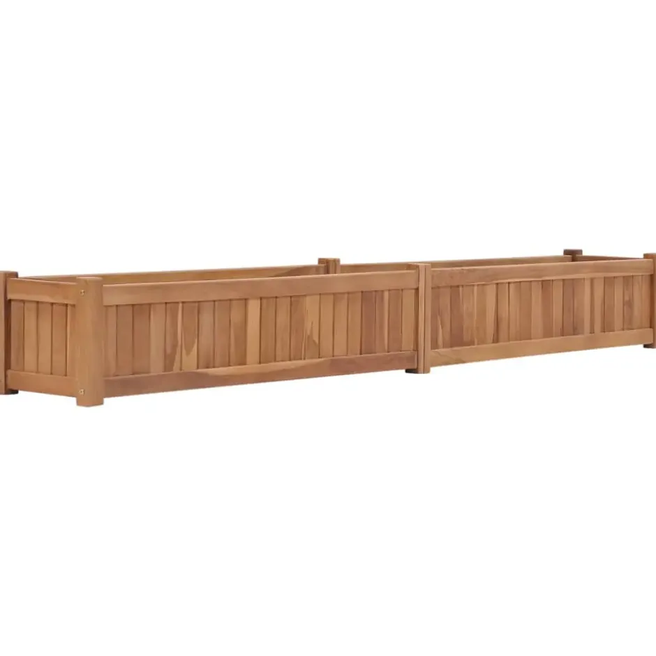 vidaXL - Verhoogde Plantenbak - Bruin - Hout - 200 x 30 x 25 cm
