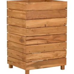 vidaXL - Verhoogde Plantenbak - Bruin - Teakhout - 50 x 40 x 72 cm