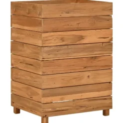 vidaXL - Verhoogde Plantenbak - Bruin - Teakhout - 50 x 40 x 72 cm