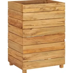 vidaXL - Verhoogde Plantenbak - Bruin - Teakhout - 50 x 40 x 72 cm