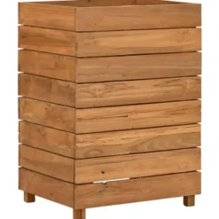 vidaXL - Verhoogde Plantenbak - Bruin - Teakhout - 50 x 40 x 72 cm