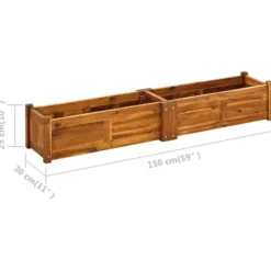 vidaXL - Verhoogde Plantenbak - Bruin - Hout - 150 x 30 x 25 cm