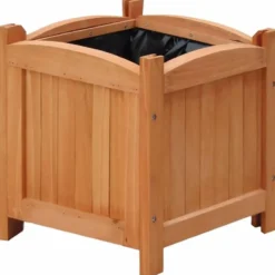 vidaXL - Verhoogde Plantenbak - Bruin - Hout