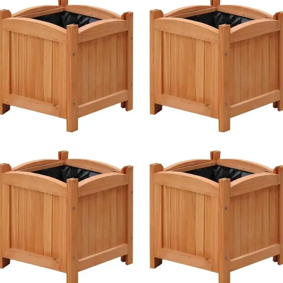 vidaXL - Verhoogde Plantenbak - Bruin - Hout