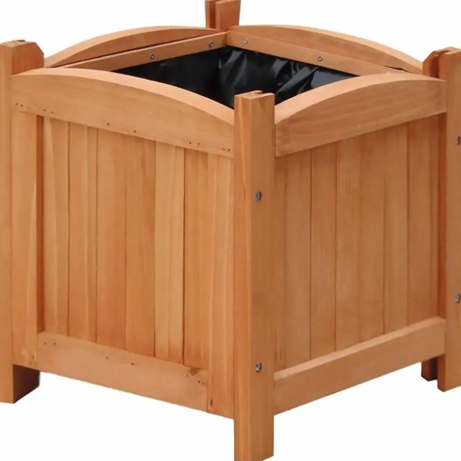 vidaXL - Verhoogde Plantenbak - Bruin - Hout