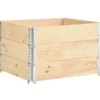 vidaXL - Verhoogde Plantenbak - Bruin - Grenenhout - 100 x 100 cm - 3 stuks