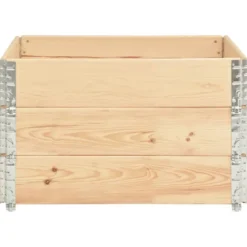 vidaXL - Verhoogde Plantenbak - Bruin - Grenenhout - 100 x 100 cm - 3 stuks