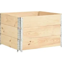vidaXL - Verhoogde Plantenbak - Bruin - Grenenhout - 100 x 100 cm - 3 stuks