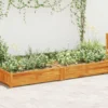 vidaXL - Verhoogde Plantenbak - Bruin - Hout - 200 x 50 x 25 cm