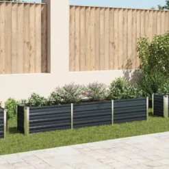 vidaXL - Verhoogde Tuinbak - Antraciet - Staal