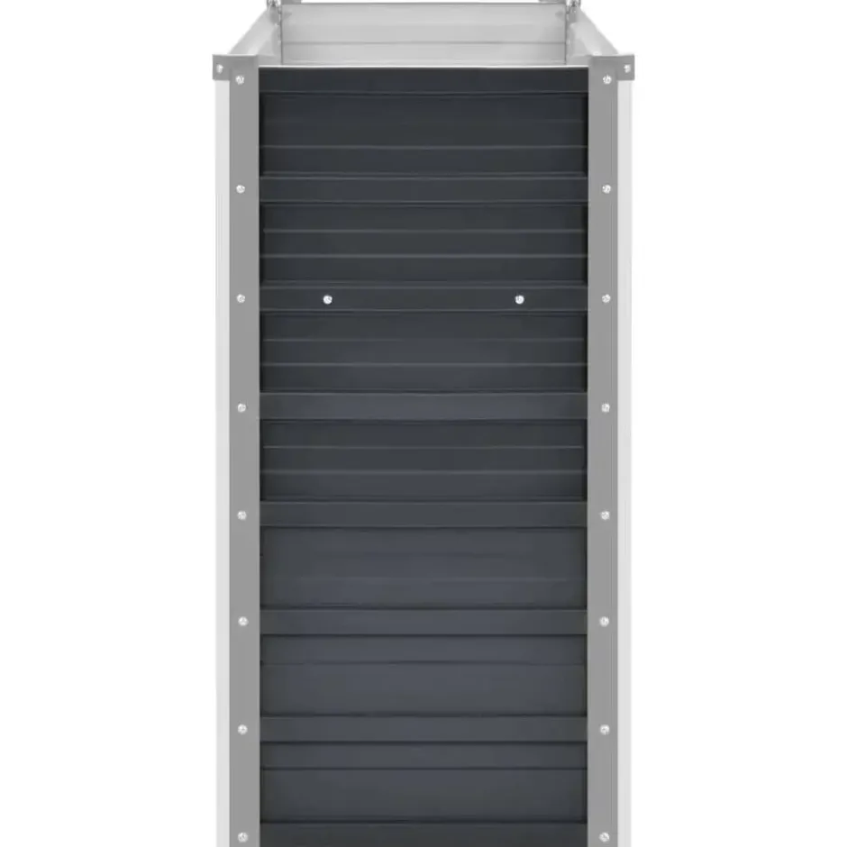 vidaXL - Verhoogde Tuinbak - Antraciet - Staal