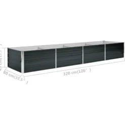vidaXL - Verhoogde Tuinbak - Antraciet - Staal