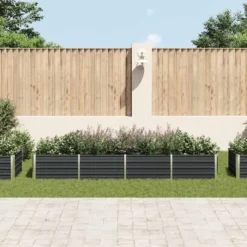 vidaXL - Verhoogde Tuinbak - Antraciet - Staal