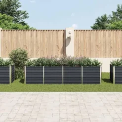 vidaXL - Verhoogde Tuinbak - Antraciet - Staal