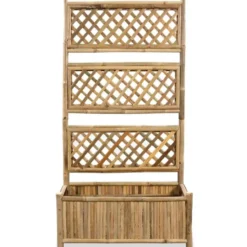 vidaXL - Verhoogde Tuinbak - Bruin - Bamboe - 70 cm