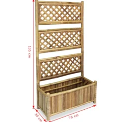 vidaXL - Verhoogde Tuinbak - Bruin - Bamboe - 70 cm