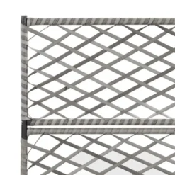 vidaXL - Verhoogde Tuinbak - Grijs - Poly rattan - 83 x 30 x 130 cm