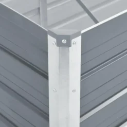 vidaXL - Verhoogde Tuinbak - Grijs - Staal