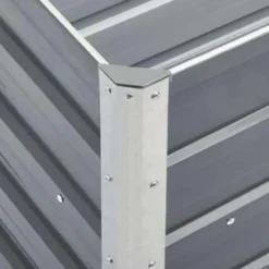 vidaXL - Verhoogde Tuinbak - Grijs - Staal