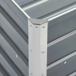 vidaXL - Verhoogde Tuinbak - Grijs - Staal