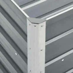 vidaXL - Verhoogde Tuinbak - Grijs - Staal