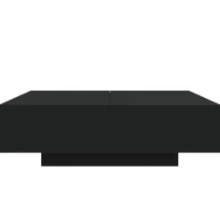 vidaXL - Vierkante salontafel met LED - Zwart - Bewerkt hout - 100x100x31 cm