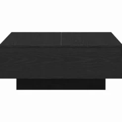 vidaXL - Vierkante salontafel - Zwart eiken - Bewerkt hout - 80x80x31 cm