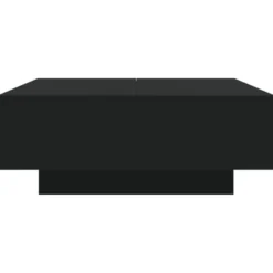 vidaXL - Vierkante salontafel met LED - Zwart - Bewerkt hout - 80x80x31 cm