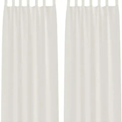 vidaXL Vitrages met lussen - Crème - Polyester - 140x245 cm - Set van 2