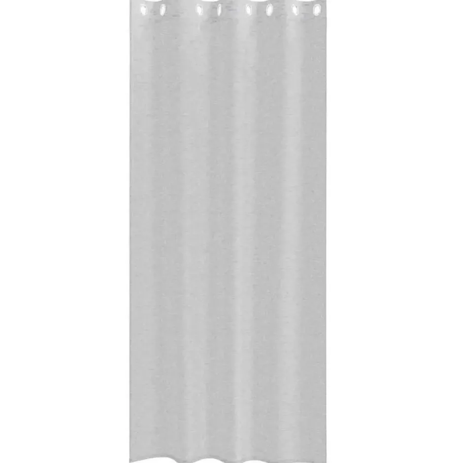 vidaXL Vitrages met ringen - Lichtgrijs - Polyester - 140x225 cm - Set van 2