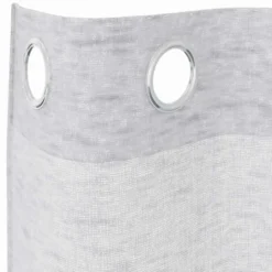 vidaXL Vitrages met ringen - Lichtgrijs - Polyester - 140x260 cm - Set van 2
