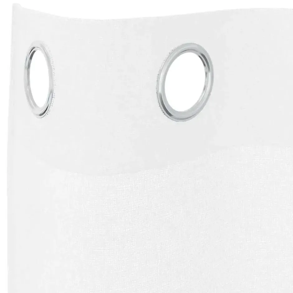 vidaXL Vitrages met ringen - Wit - Polyester - 140x225 cm - Set van 2