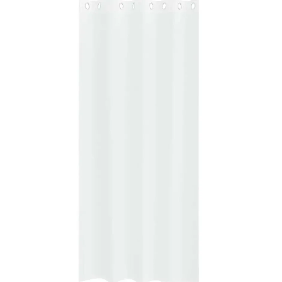 vidaXL Vitrages met ringen - Wit - Polyester - 140x225 cm - Set van 2