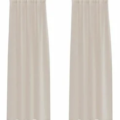 vidaXL Vitrages voor woonkamer - Zand - Polyester - 140x245 cm - Set van 2