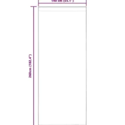 vidaXL Vitrages voor woonkamer - Donkergrijs Polyester - 140x260 cm - Set van 2