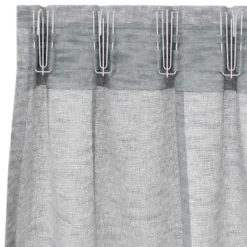 vidaXL Vitrages voor woonkamer - Donkergrijs Polyester - 140x260 cm - Set van 2