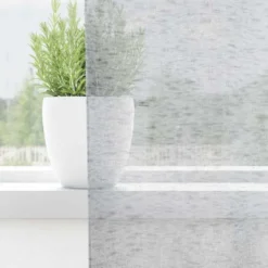 vidaXL Vitrages voor woonkamer - Donkergrijs Polyester - 140x260 cm - Set van 2