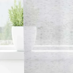 vidaXL Vitrages voor woonkamer - Lichtgrijs - Polyester - 140x140 cm - Set van 2