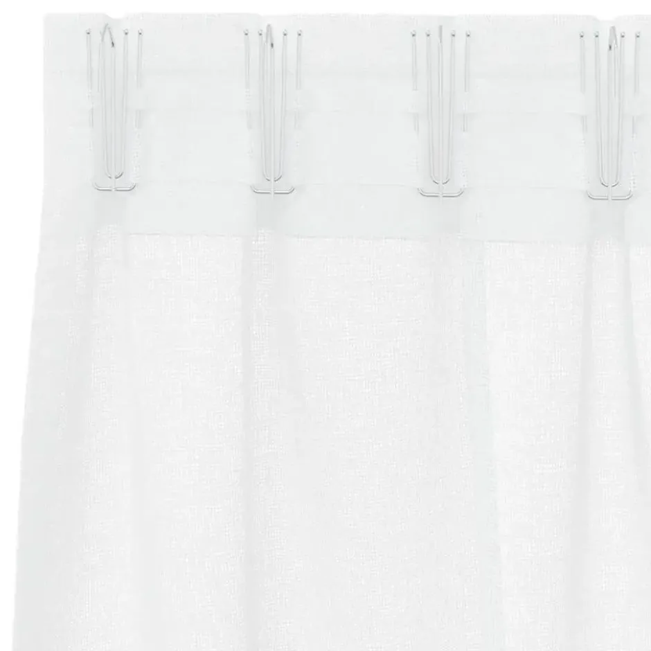vidaXL Vitrages voor woonkamer - Wit - Polyester - 140x260 cm - Set van 2