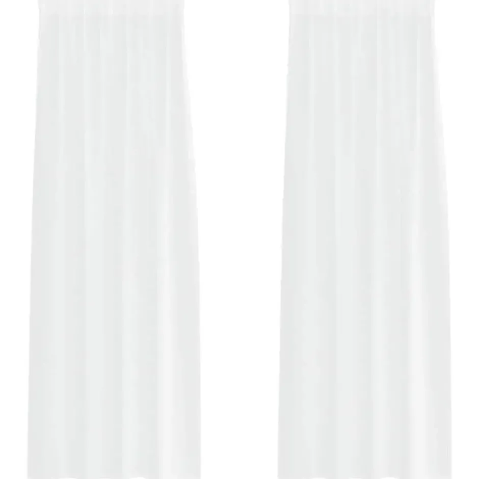 vidaXL Vitrages voor woonkamer - Wit - Polyester - 140x260 cm - Set van 2