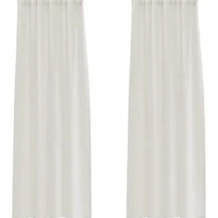 vidaXL Vitrages voor woonkamer - Crème - Polyester - 140x245 cm - Set van 2
