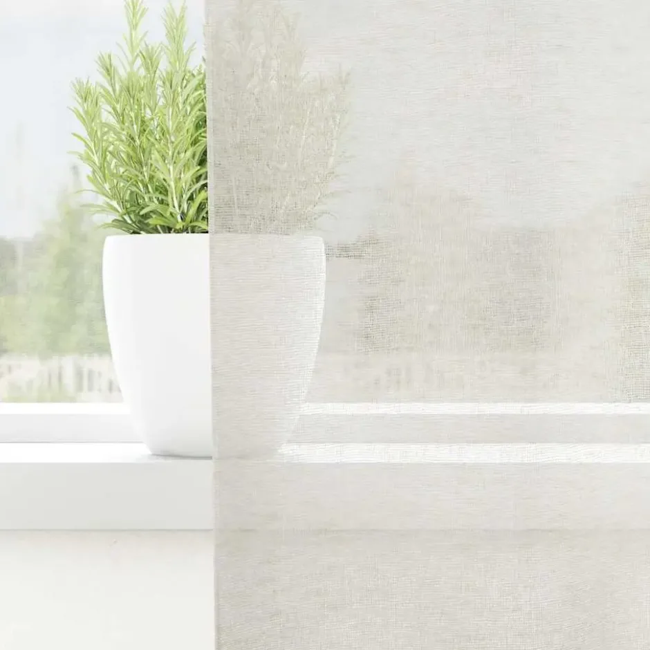 vidaXL Vitrages voor woonkamer - Crème - Polyester - 140x245 cm - Set van 2