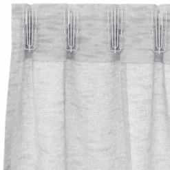 vidaXL Vitrages voor woonkamer - Lichtgrijs - Polyester - 140x245 cm - Set van 2